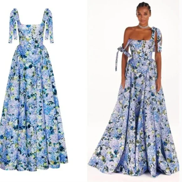 chinese dress ladies Milla Women's Hydrangea Tender Floral Maxi Tie-Strap Dress main image 1